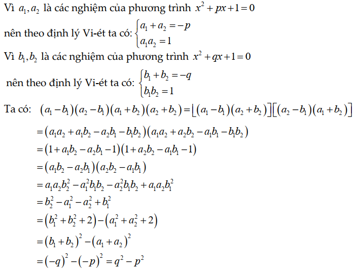 bài tập ứng dụng định lý viet
