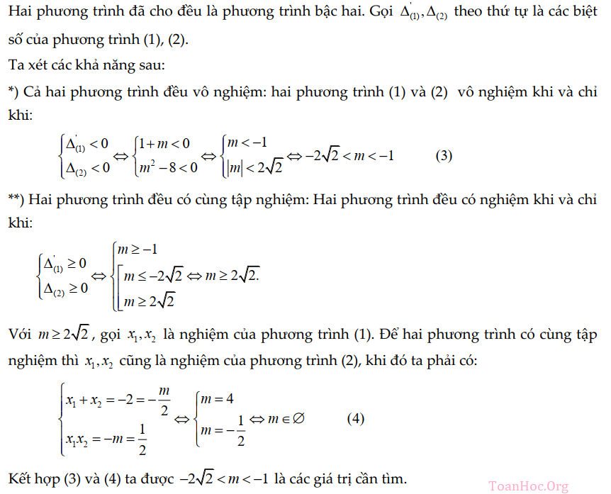 hệ thức viet và ứng dụng